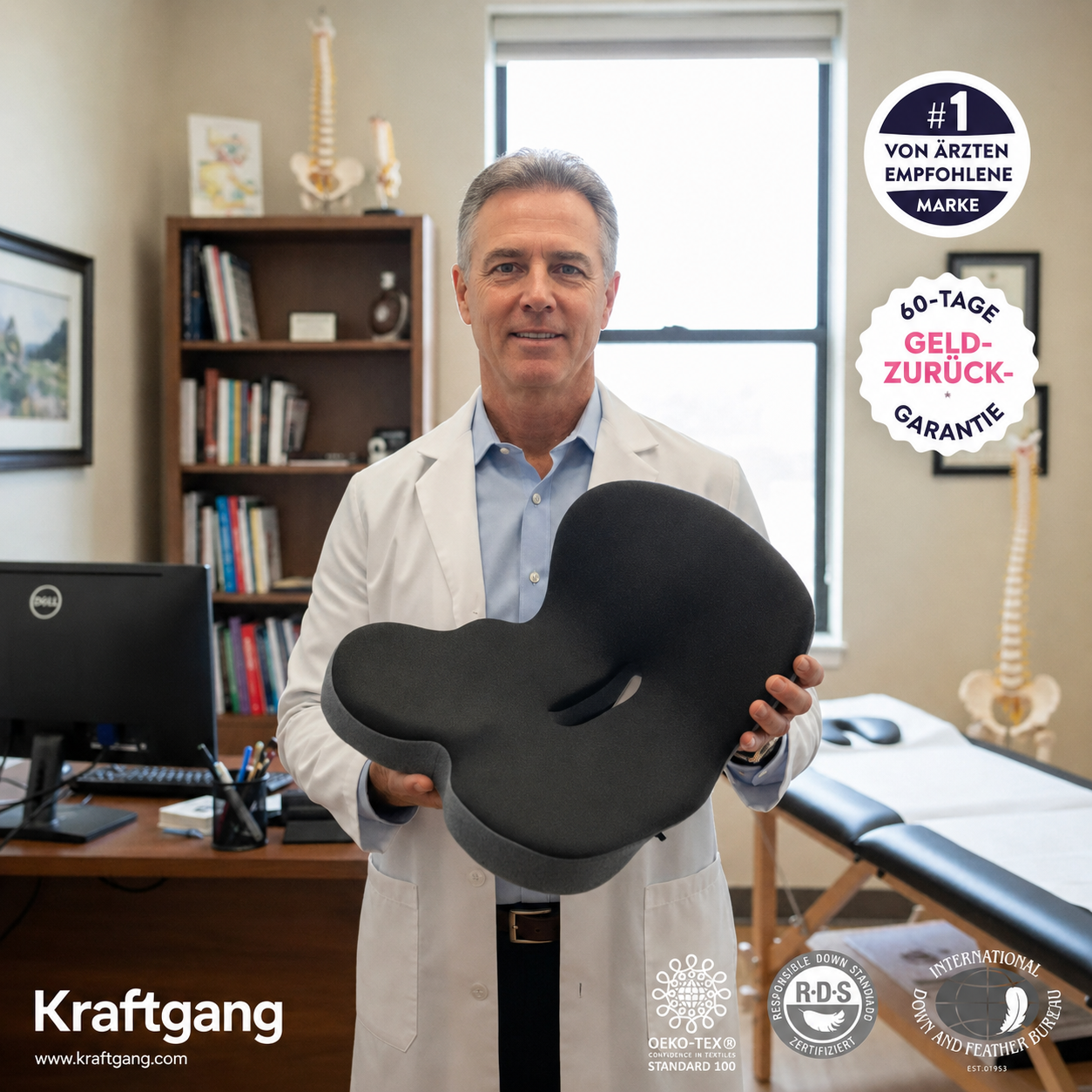Kraftgang™ Orthopädisches Sitzkissen